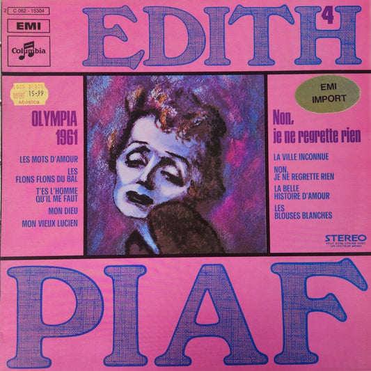 Edith Piaf – Olympia 1961 - Non, Je Ne Regrette Rien - Vol. 4