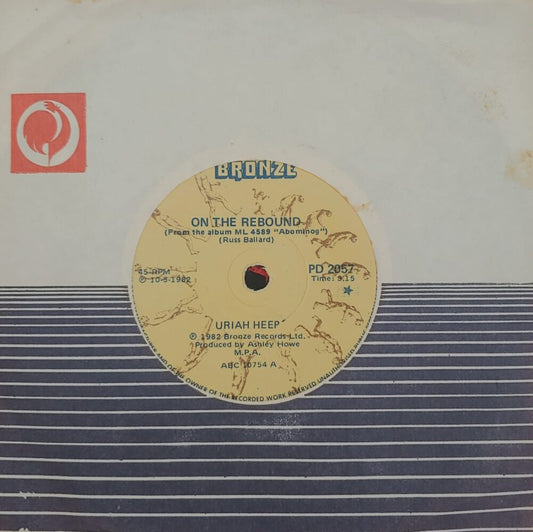 Uriah Heep – On The Rebound / Too Scared To Run 7"