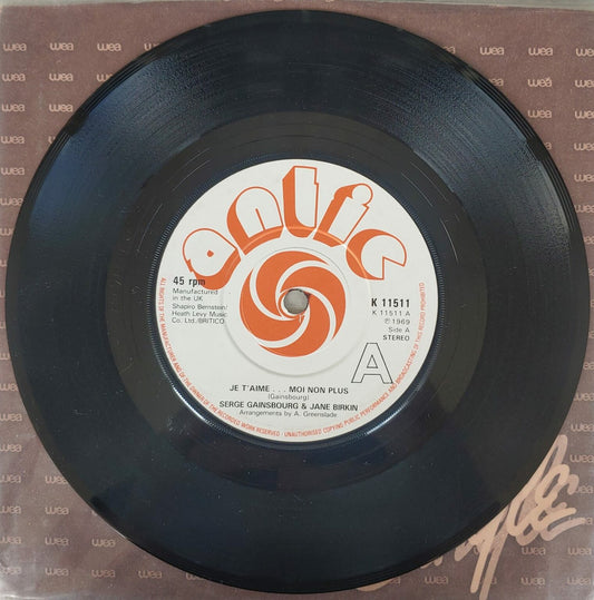 Serge Gainsbourg & Jane Birkin – Je T'aime ... Moi Non Plus 7"