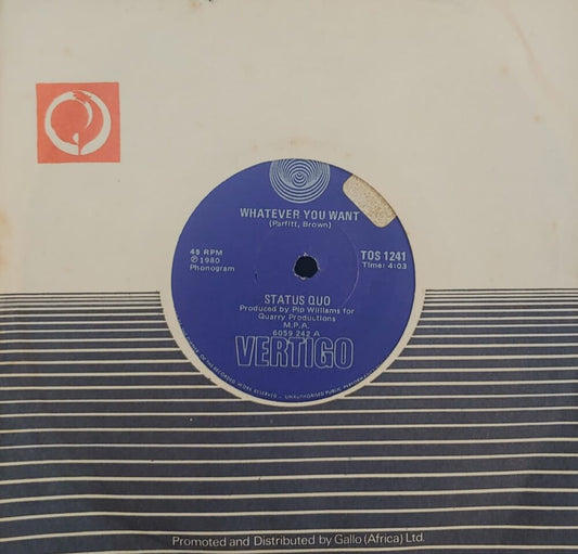 Status Quo – Whatever You Want 7"