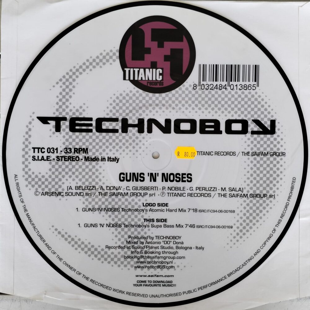 Technoboy – Guns 'N' Noses - Pic Disc