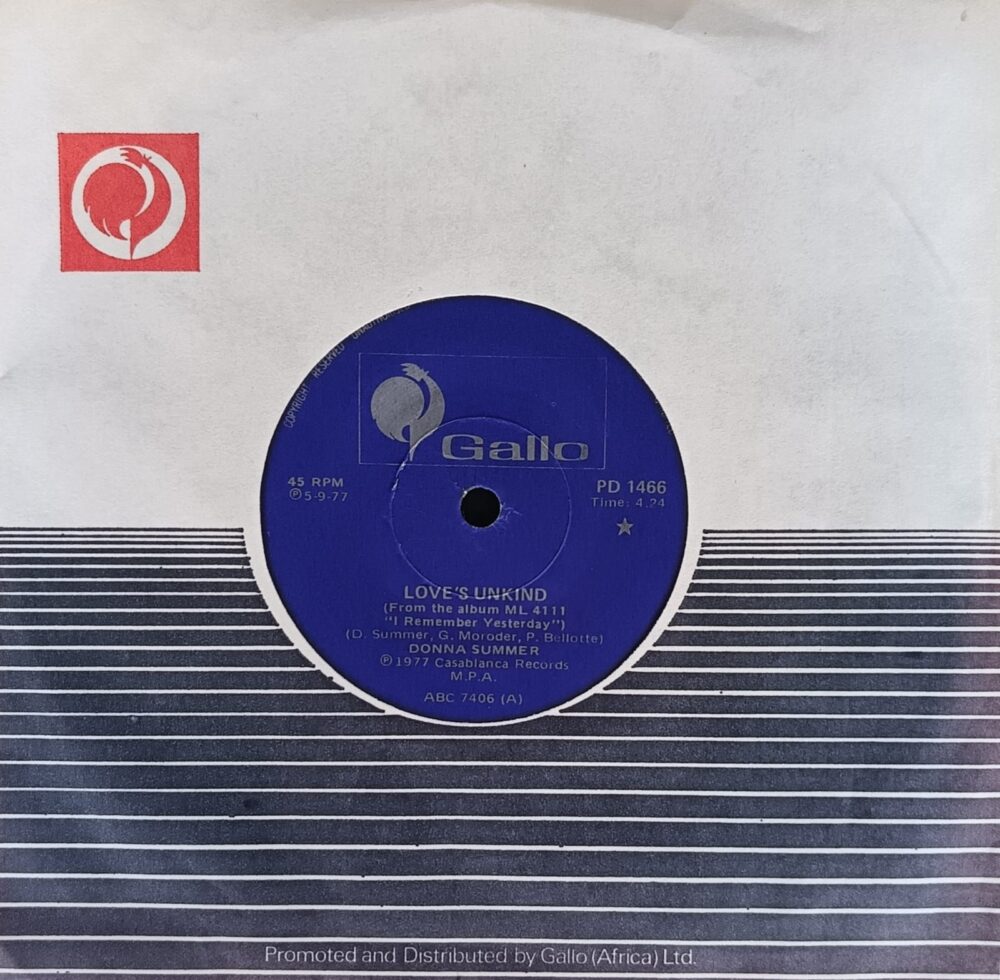 Donna Summer – Love's Unkind 7”