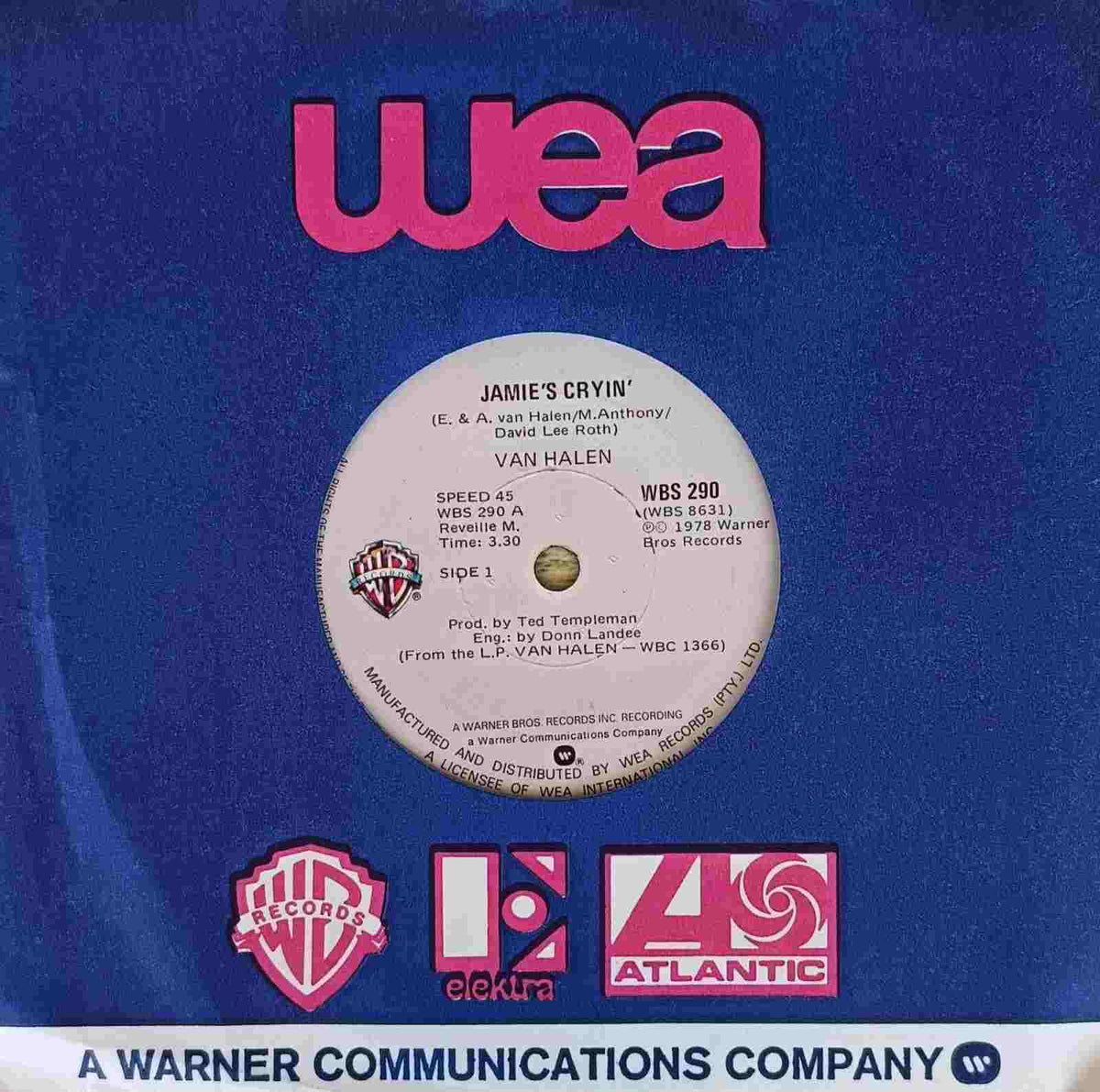 Van Halen – Jamie's Cryin' 7”