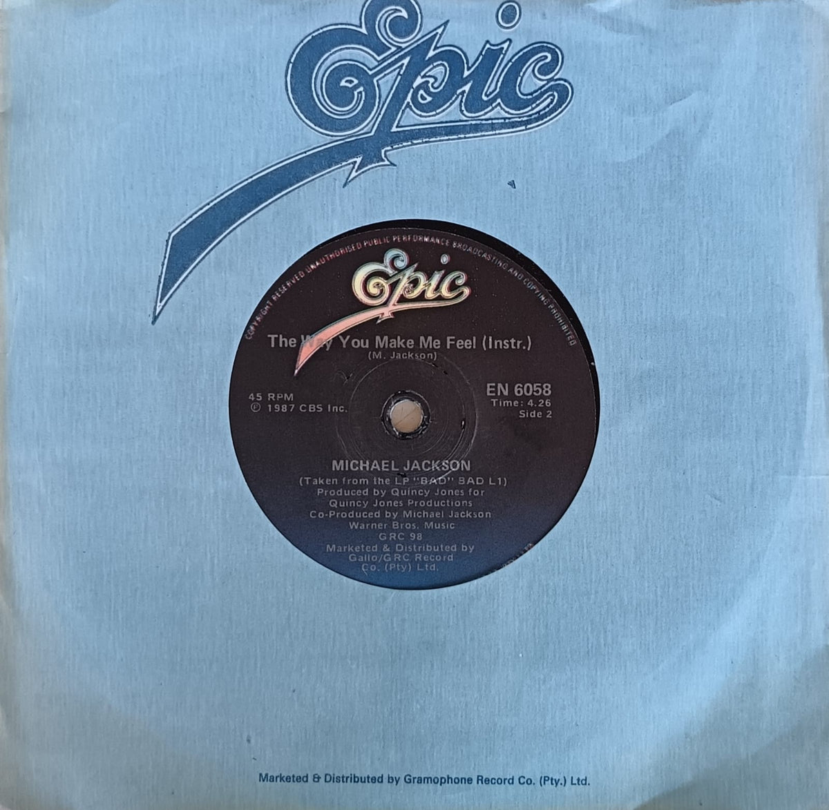 Michael Jackson – The Way You Make Me Feel 7"